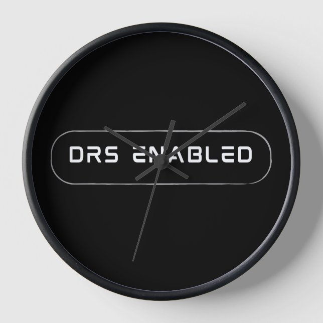 DRS enabled, formula 1 fans, f1 racing sport Clock (Front)