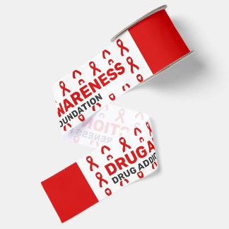 Drug Addiction Awareness Pattern Ribbon