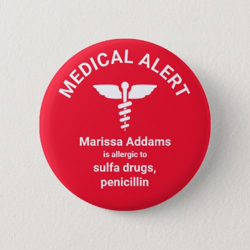 Drug Allergy Medical Alert Button
