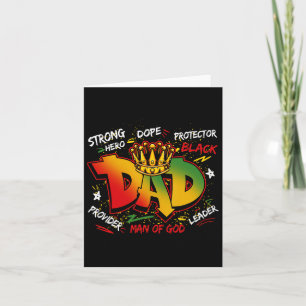 Drug Black Dad Juneteenth Father's Day Black King Card
