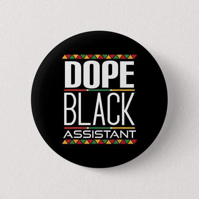 Drug Black Istant Black History Month  Button (Front)