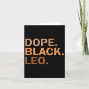 Drug Black Leo Melanin African Zodiac Leo  Card