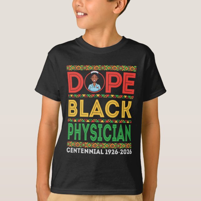 Drug Black Physician Centennial 1926 2026 Black Hi T-Shirt (Front)