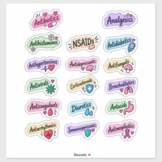 drug class name stickers