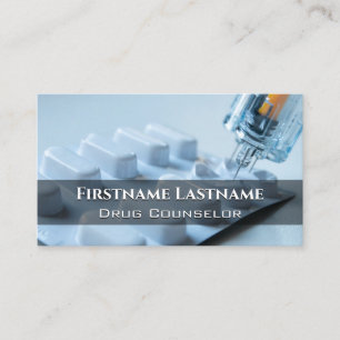 Drug Counselor Alcohol Counselor Psychotherapist Business Card