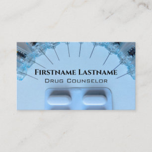 Drug Counselor Alcohol Counselor Psychotherapist Business Card