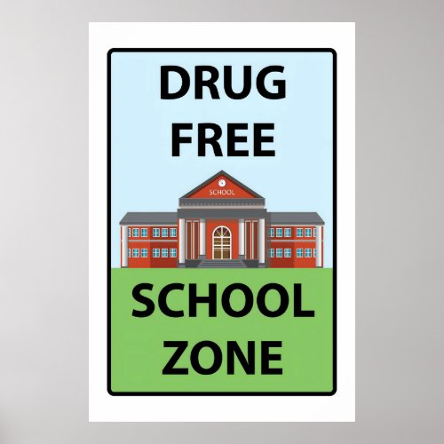 Drug Free For School banner Poster