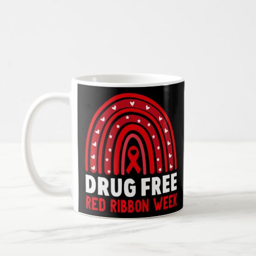 Drug Free Red Ribbon Week Awareness No To Drugs Re Coffee Mug