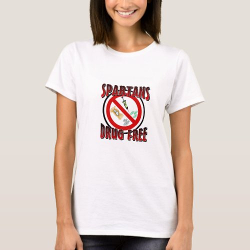 drug free spartans T_Shirt