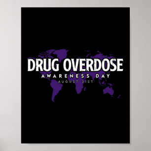 Drug Overdose Awareness Day August 31 Purple Poster