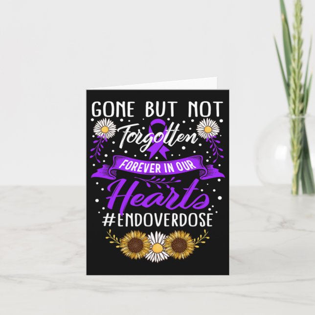 Drug Overdose Awareness Gone But Not Forgotten Rib Card (Front)