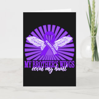 Drug Overdose Awareness My Brother's Wings Purple  Card