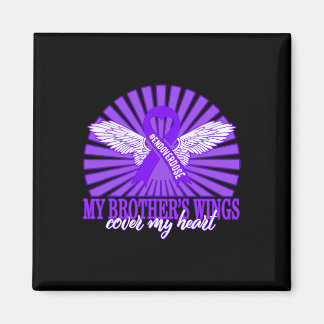 Drug Overdose Awareness My Brother's Wings Purple  Magnet