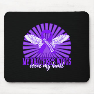 Drug Overdose Awareness My Brother's Wings Purple  Mouse Pad