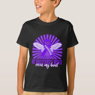 Drug Overdose Awareness My Brother's Wings Purple T-Shirt