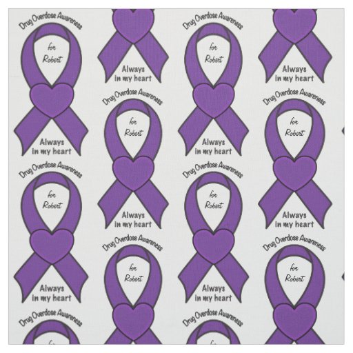 Drug Overdose Awareness Name Customizable Fabric