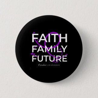 Drug Overdose Awareness Purple Ribbon Faith Family Button