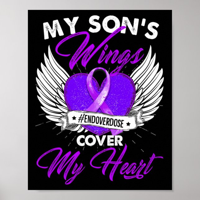 Drug Overdose Awareness  Purple Ribbon gifts  Poster (Front)