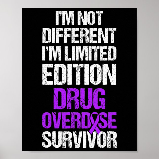 Drug Overdose Awareness Warrior Survivor 16  Poster (Front)