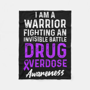Drug Overdose Awareness Warrior Survivor 3  Fleece Blanket