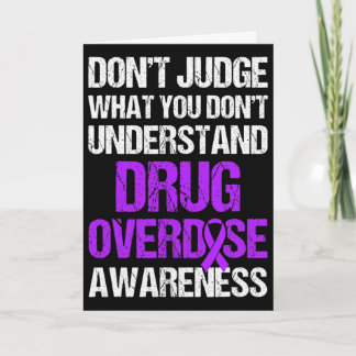 Drug Overdose Awareness Warrior Survivor 4  Card