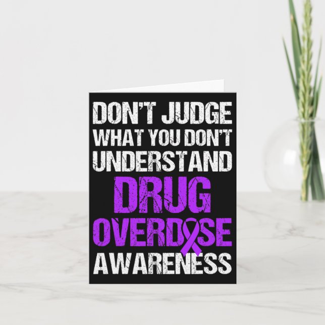 Drug Overdose Awareness Warrior Survivor 4  Card (Front)
