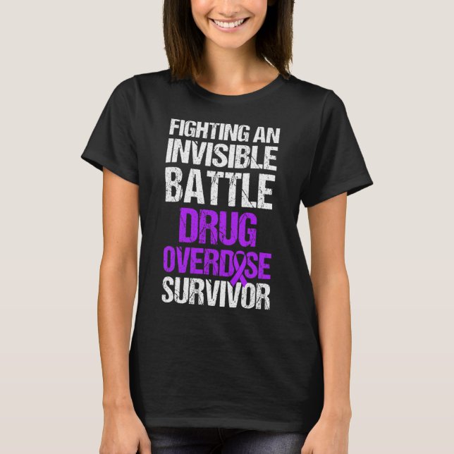 Drug Overdose Awareness Warrior Survivor 50 T-Shirt (Front)