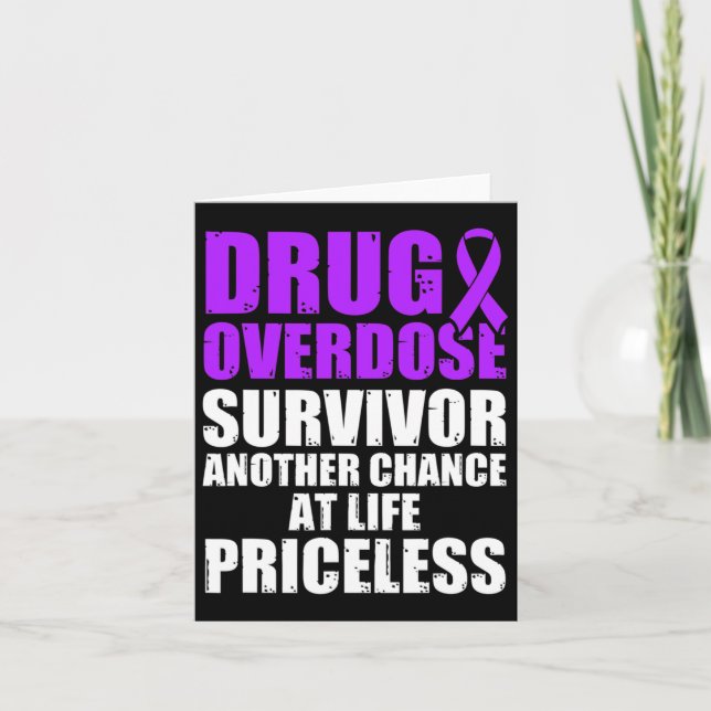 Drug Overdose Awareness Warrior Survivor 54  Card (Front)