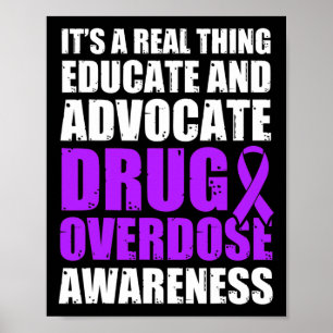 Drug Overdose Awareness Warrior Survivor 62 Poster