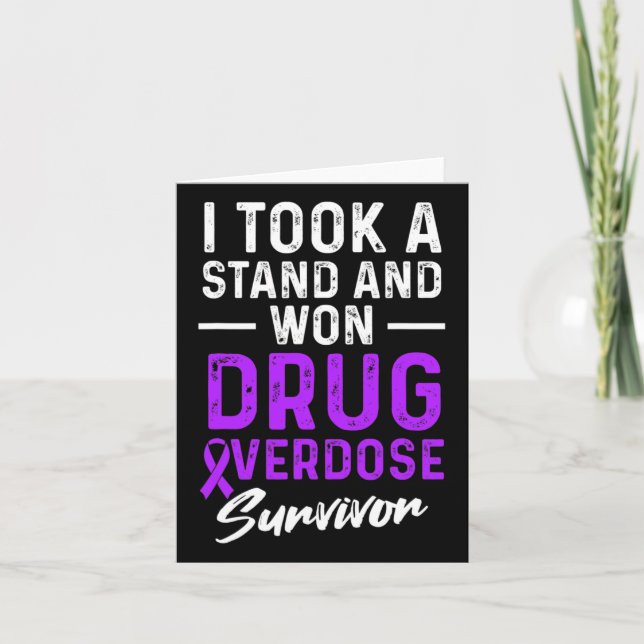 Drug Overdose Awareness Warrior Survivor 6  Card (Front)
