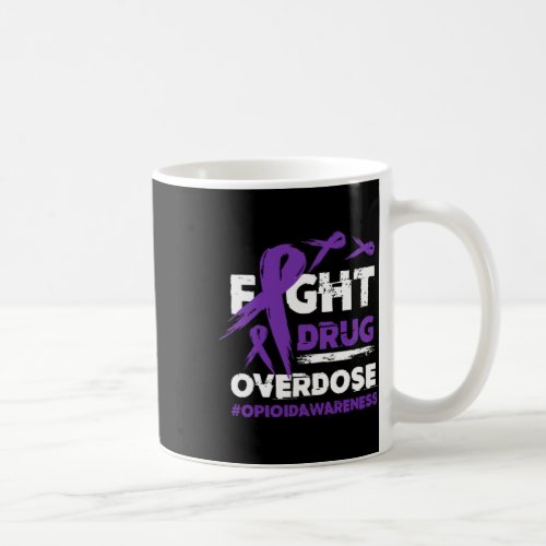 Drug Overdose Pruple Ribbon Opioid Overdose Awaren Coffee Mug