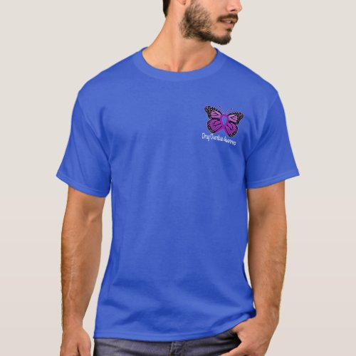 Drug Overdose with Butterfly Awareness Ribbon T_Shirt