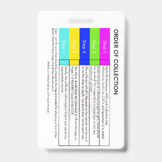 Drug Testing Order Of Collection Vertical Badge
