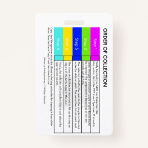 Drug Testing Order Of Collection Vertical Badge