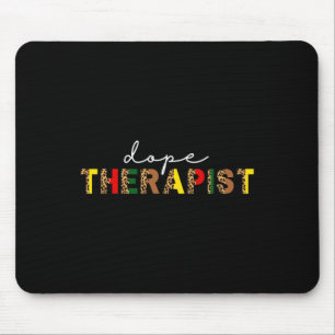 Drug Therapist Counselor Leopard Print Black Socia Mouse Pad