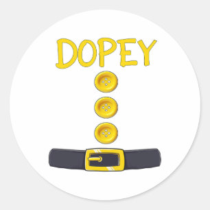 Drugy Dwarf Halloween Costume Color Matching Drugy Classic Round Sticker
