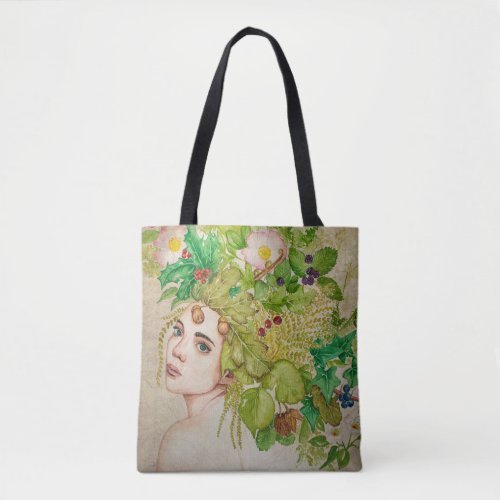 Druid beautiful watercolor  tote bag
