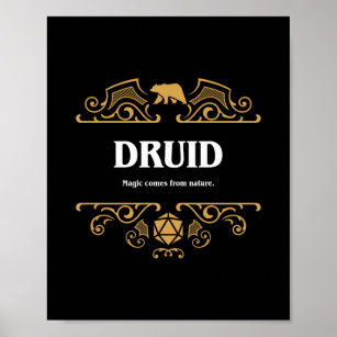 Druid Class Tabletop RPG Gaming Poster