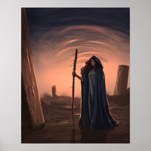 Druid conjures in the desert poster