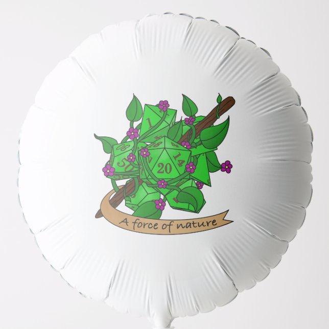 Druid Dice Design Balloon (Front)