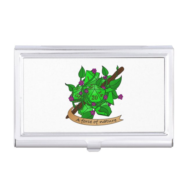 Druid Dice Design Business Card Case (Front)