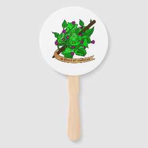 Druid Dice Design Hand Fan