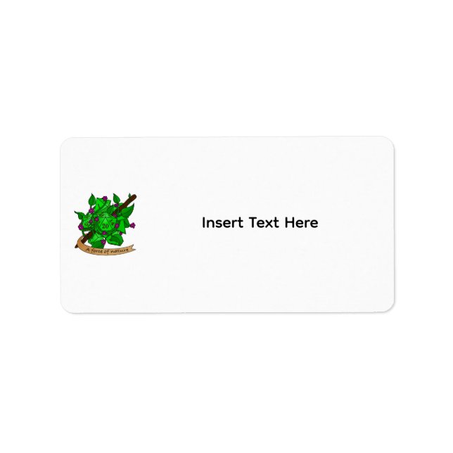 Druid Dice Design Label (Front)