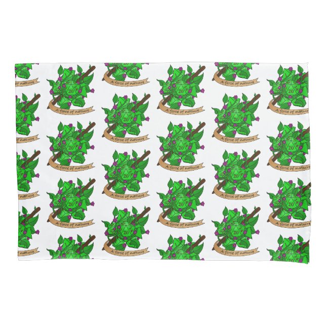 Druid Dice Design Pillow Case (Front)