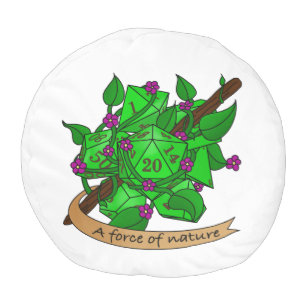Druid Dice Design Pouf