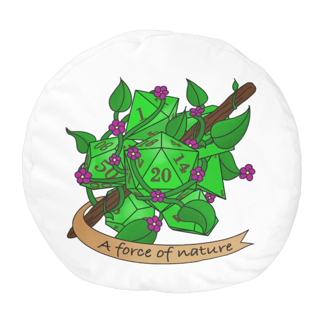 Druid Dice Design Pouf (Bottom)