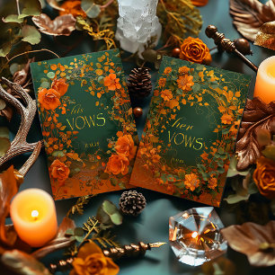 Druid Hills Enchanting Green and Gold His and Hers Foil Vow Books