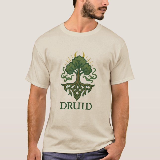 Druid — Nature Guard and Wild Magic T-Shirt (Front)