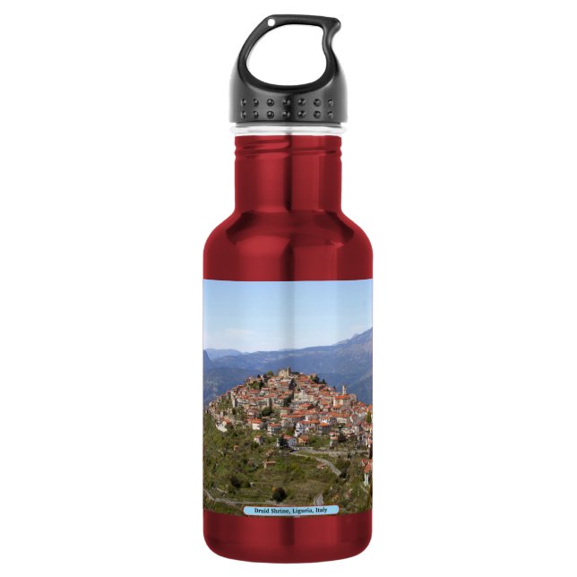 Druid Shrine, Liguria, Italy Water Bottle (Front)