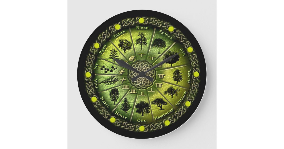 Druid Tree Calendar & Ogham clock or watch | Zazzle